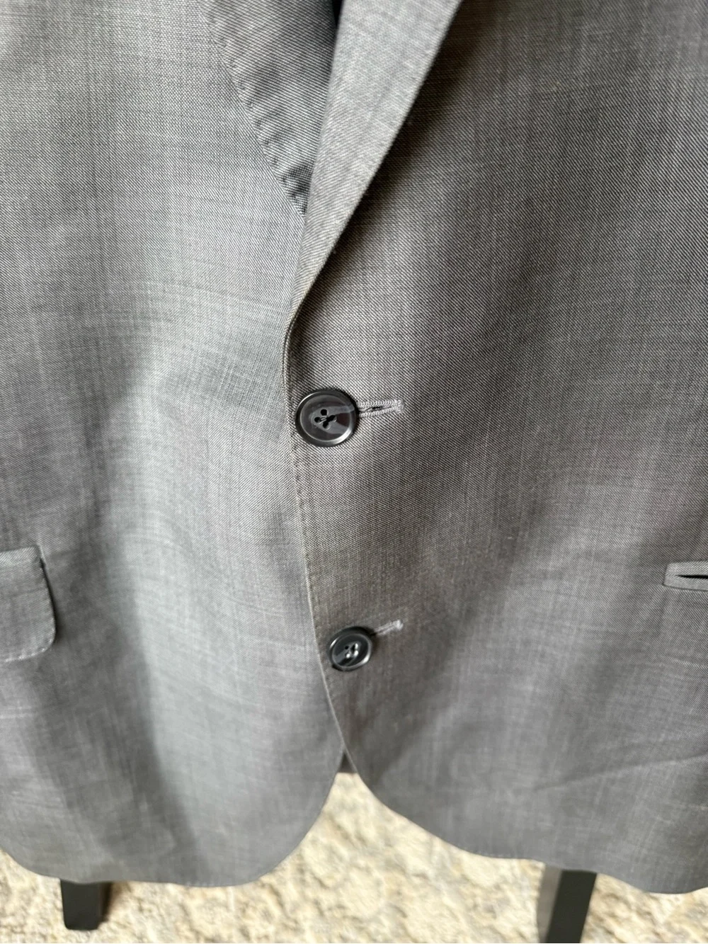 Peter Millar CA00429 Gray Wool Blazer Sport Coat 46R Made in Canada